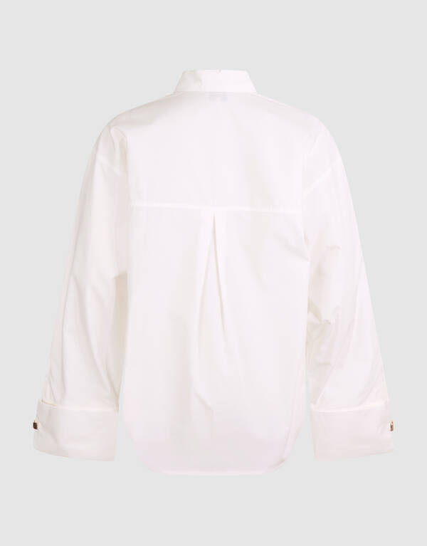 Oversized Ring Cuff Blouse Wit SHOEBY WOMEN