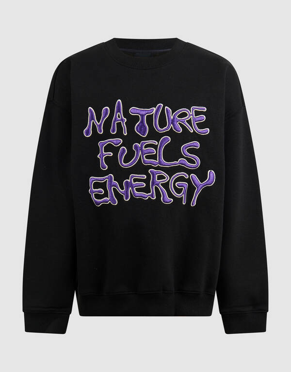 Nature Tekst Sweater Zwart SHOEBY BOYS