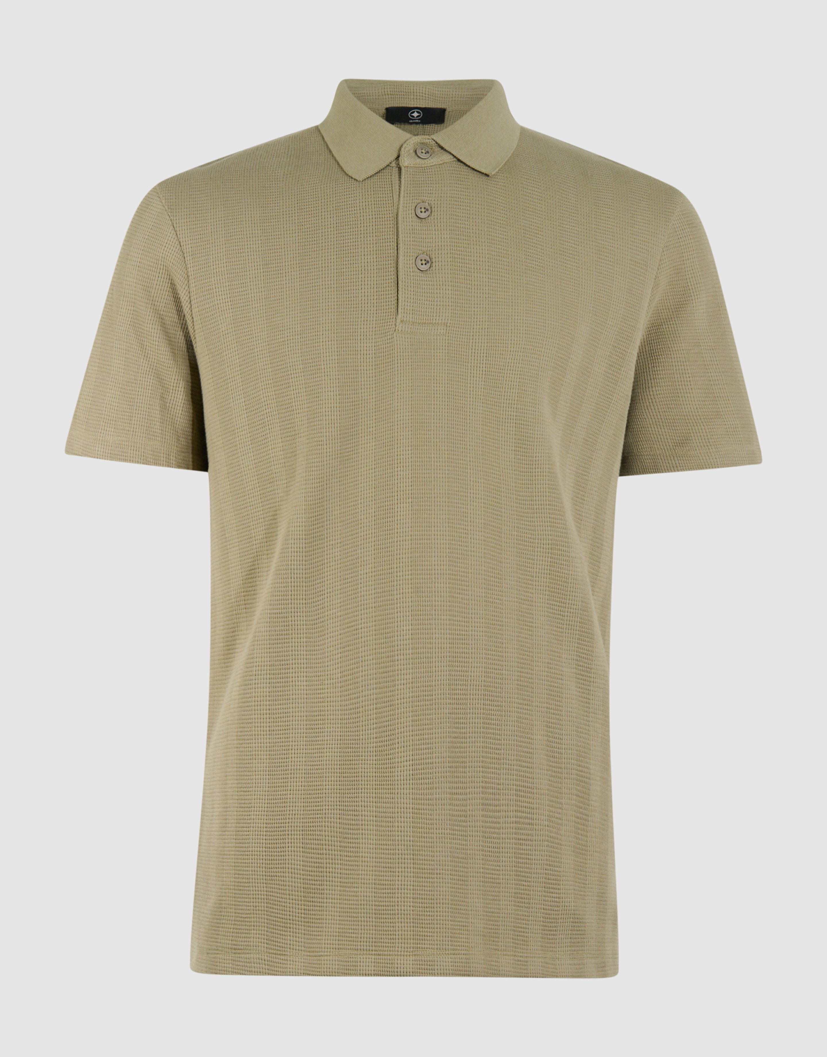 Waffle Stripe Polo Khaki SHOEBY MEN