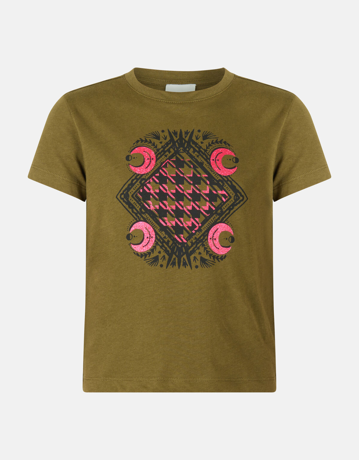Print Loose Fit T-shirt Donkergroen SHOEBY GIRLS