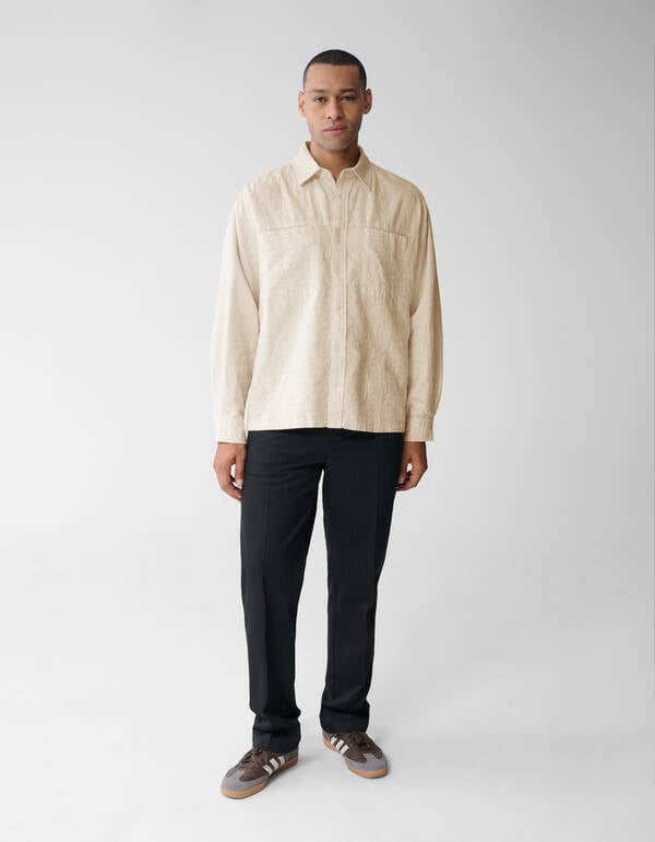 Structuur Overshirt Gebroken Wit SHOEBY MEN