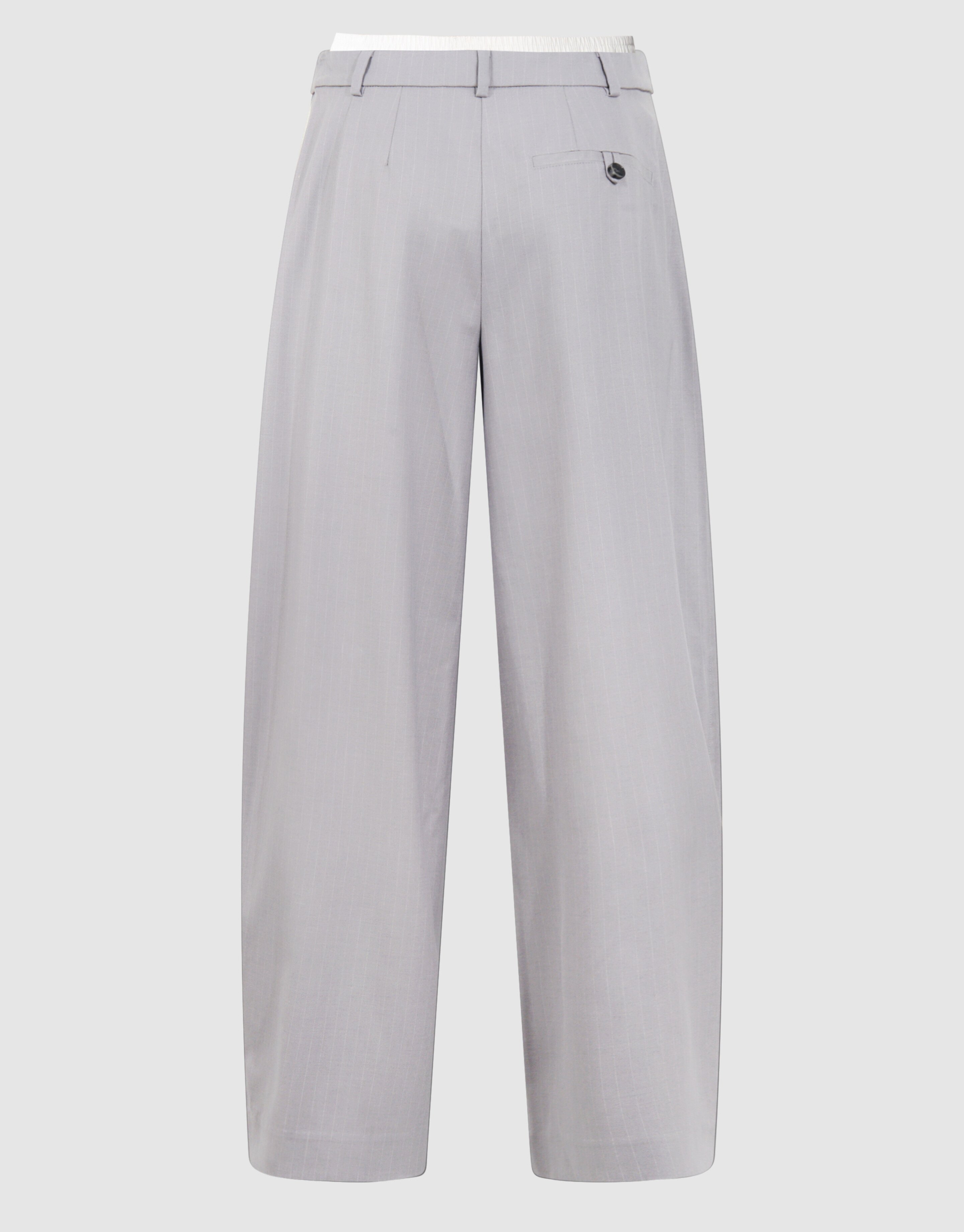 Pinstripe Barrel Fit Pantalon Lichtgrijs SHOEBY WOMEN