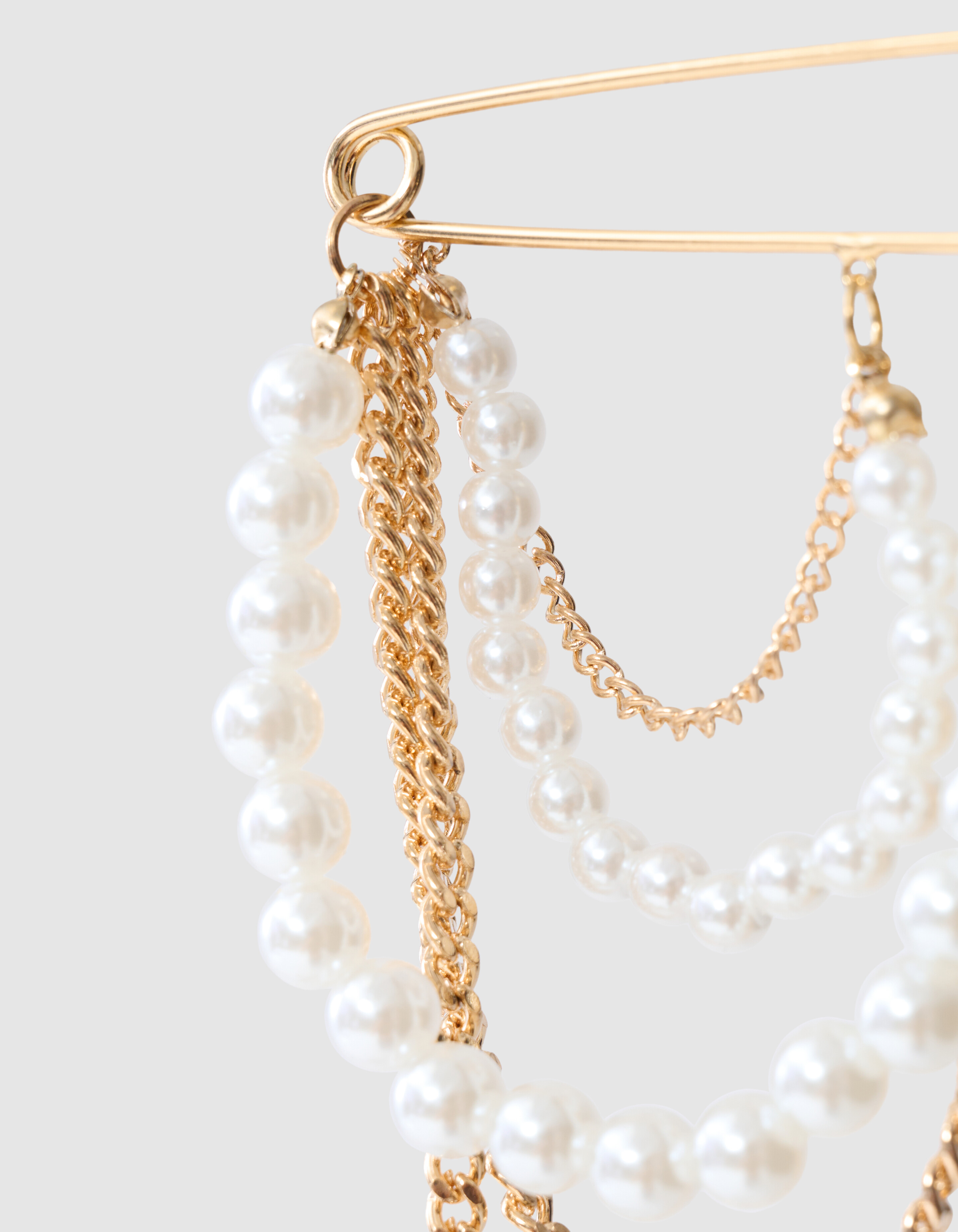 Parel Chain Broche Goud SHOEBY ACCESSOIRES