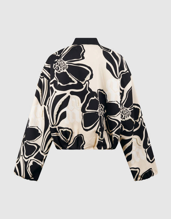 Embellished Bomberjack Wit/Zwart By Mieke SHOEBY WOMEN