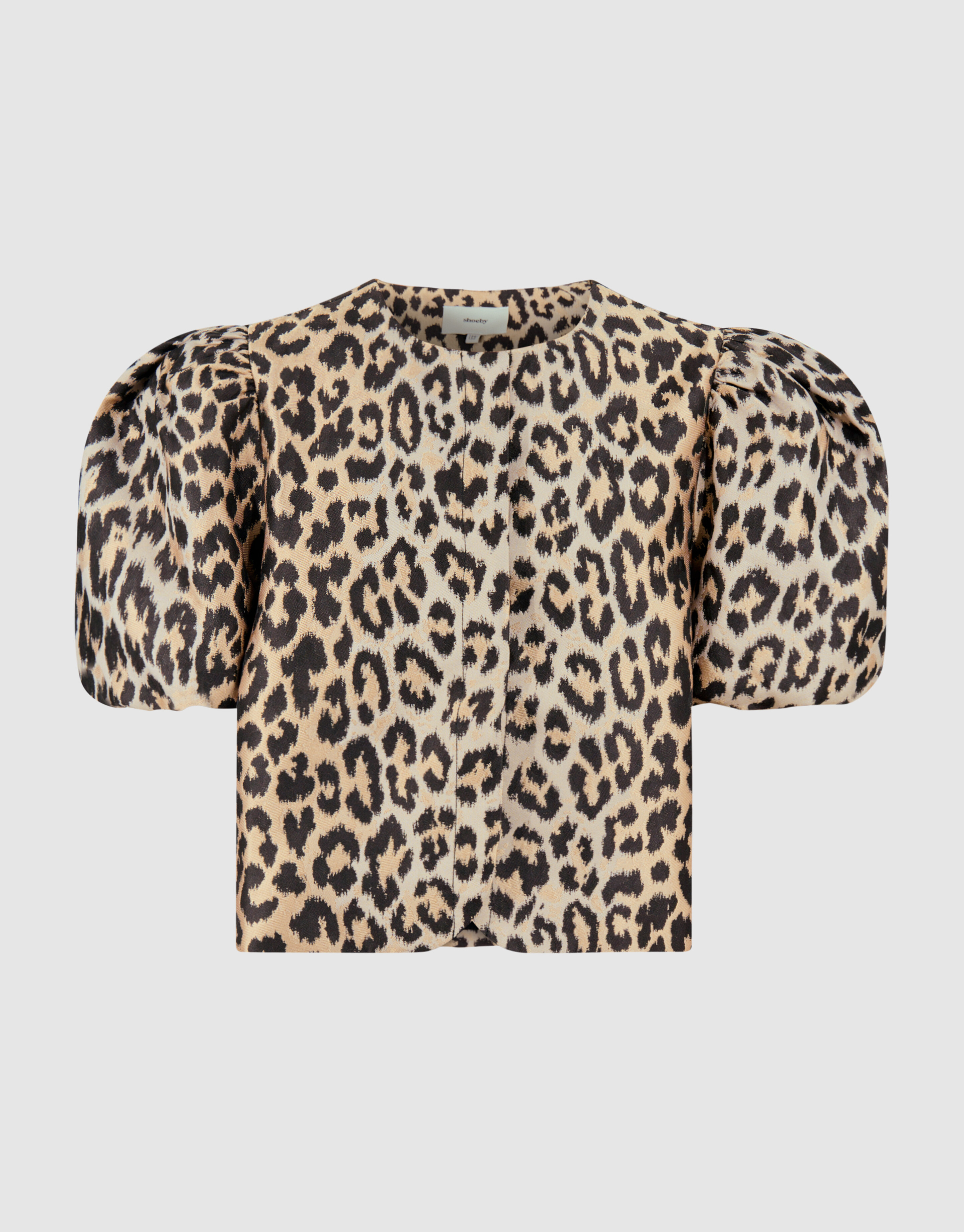 Leopard Pofmouwen Blazer Lichtbruin SHOEBY GIRLS