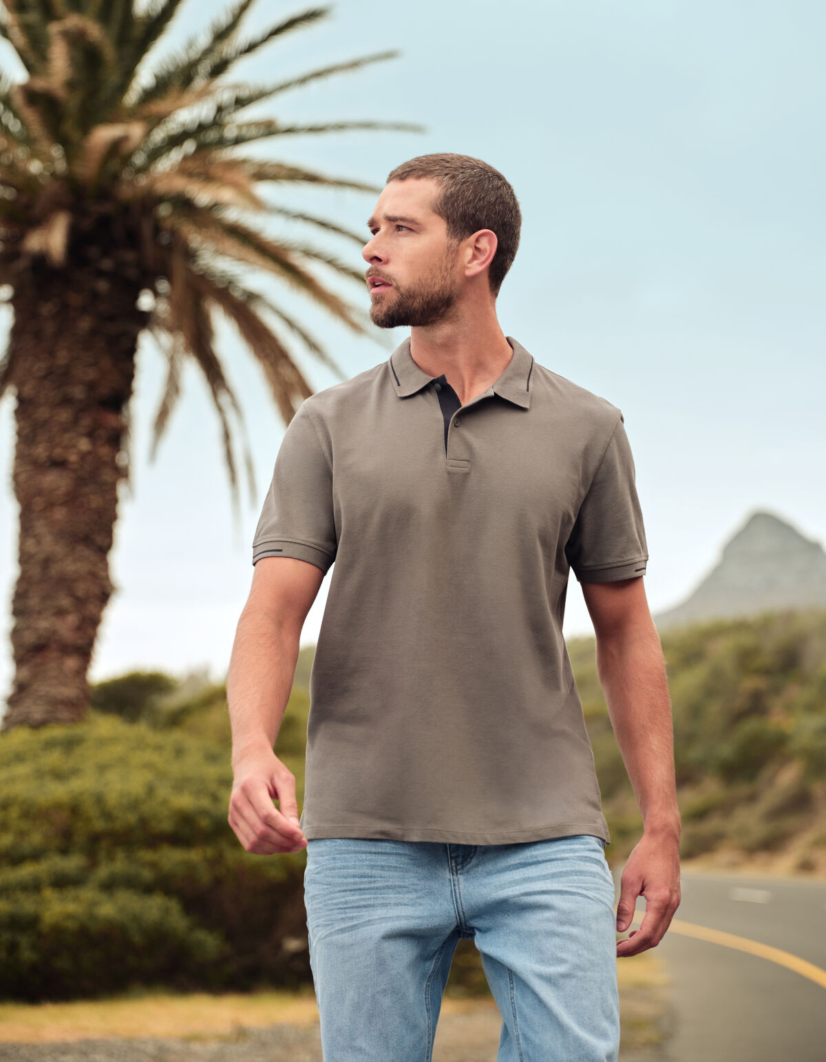 Pique Polo Donkergroen SHOEBY MEN