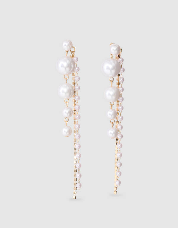 Parel Strass Oorbellen Goud SHOEBY ACCESSOIRES