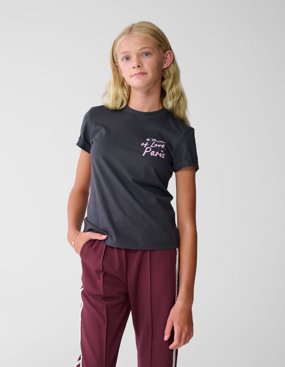 Taste Of Love Artwork T-shirt Donkergrijs SHOEBY GIRLS