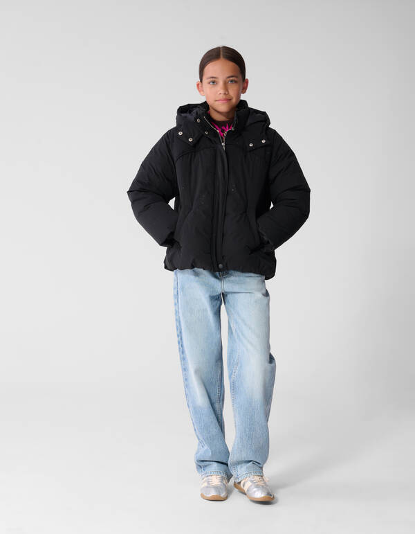 Strass Puffer Jas Zwart SHOEBY GIRLS