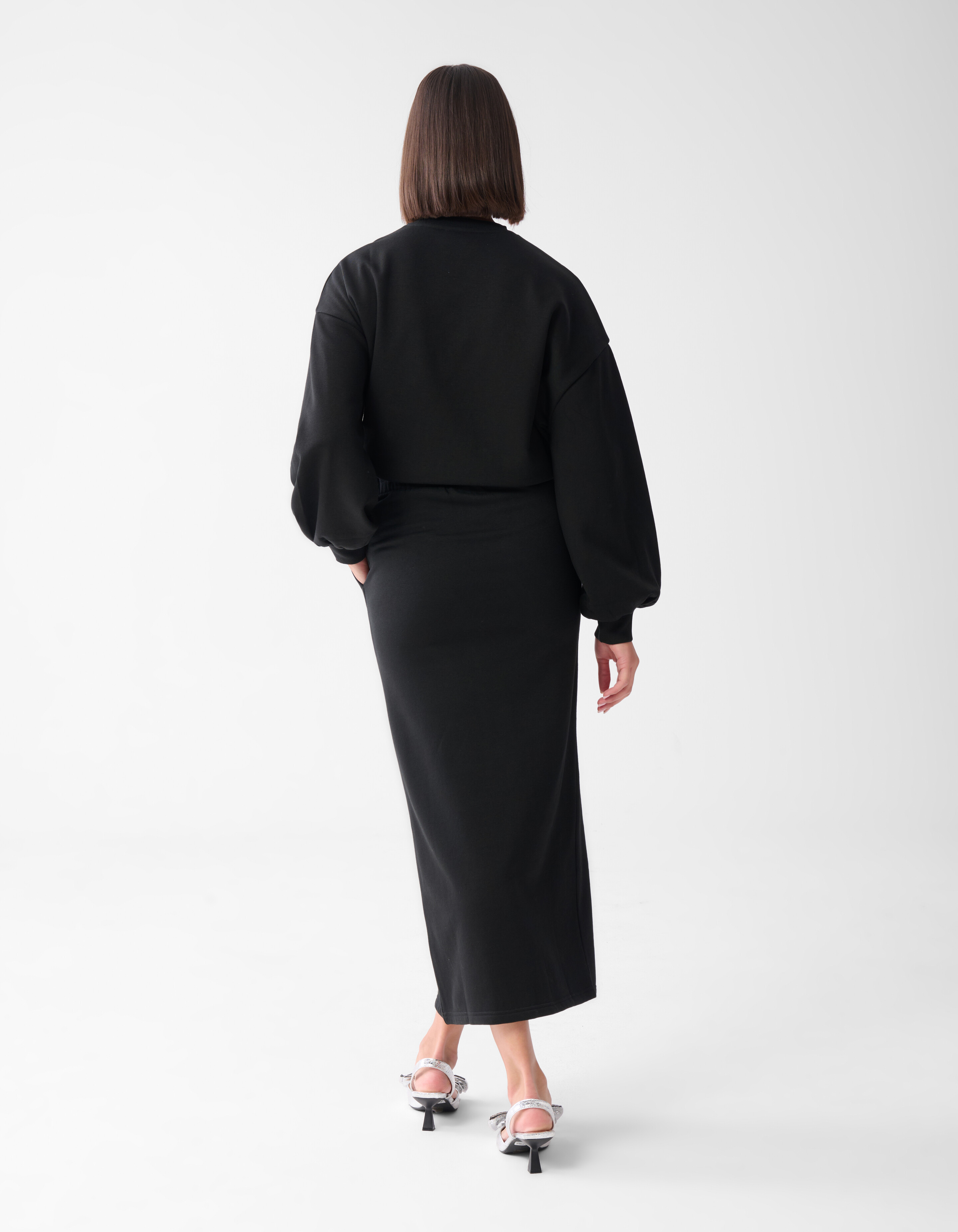 Sweat Maxi Rok Zwart SHOEBY WOMEN