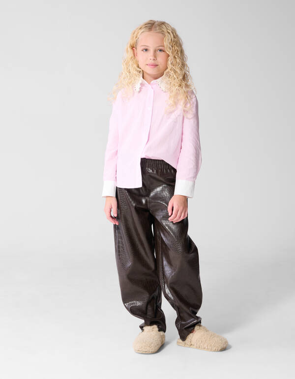 Pinstripe Blouse Roze SHOEBY GIRLS