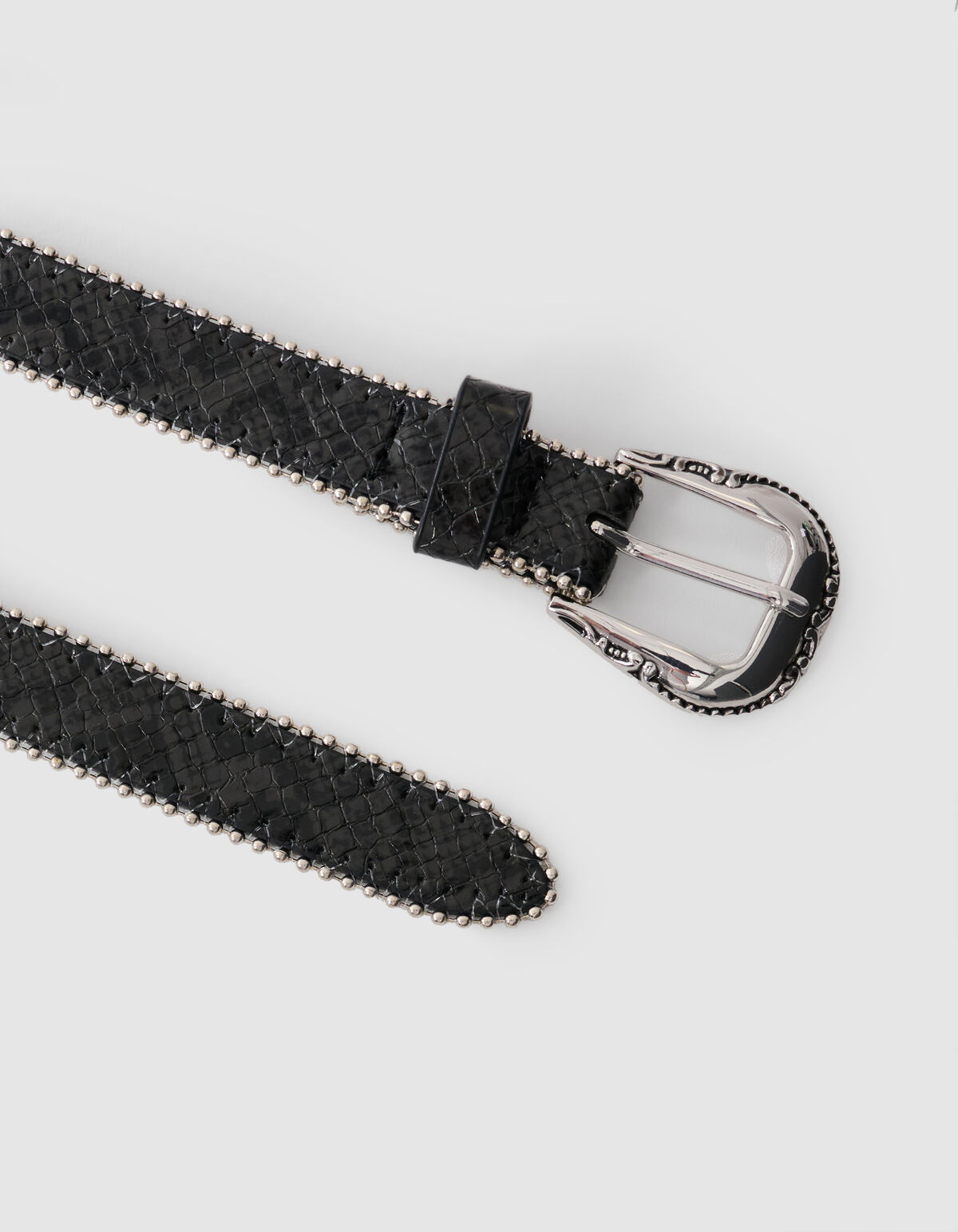 Croco Riem Donkergrijs SHOEBY ACCESSOIRES