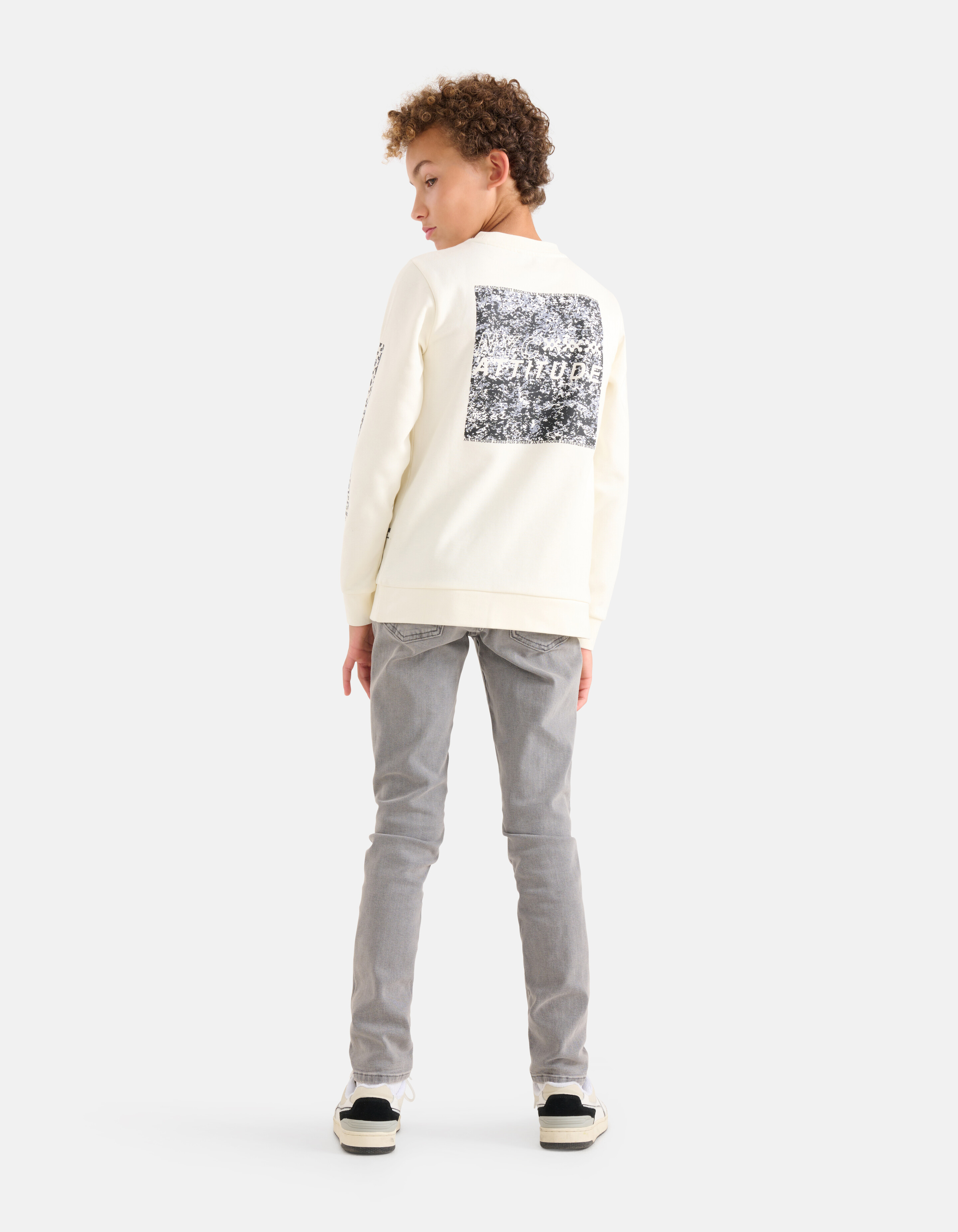 Printed Sweater Gebroken Wit SHOEBY BOYS