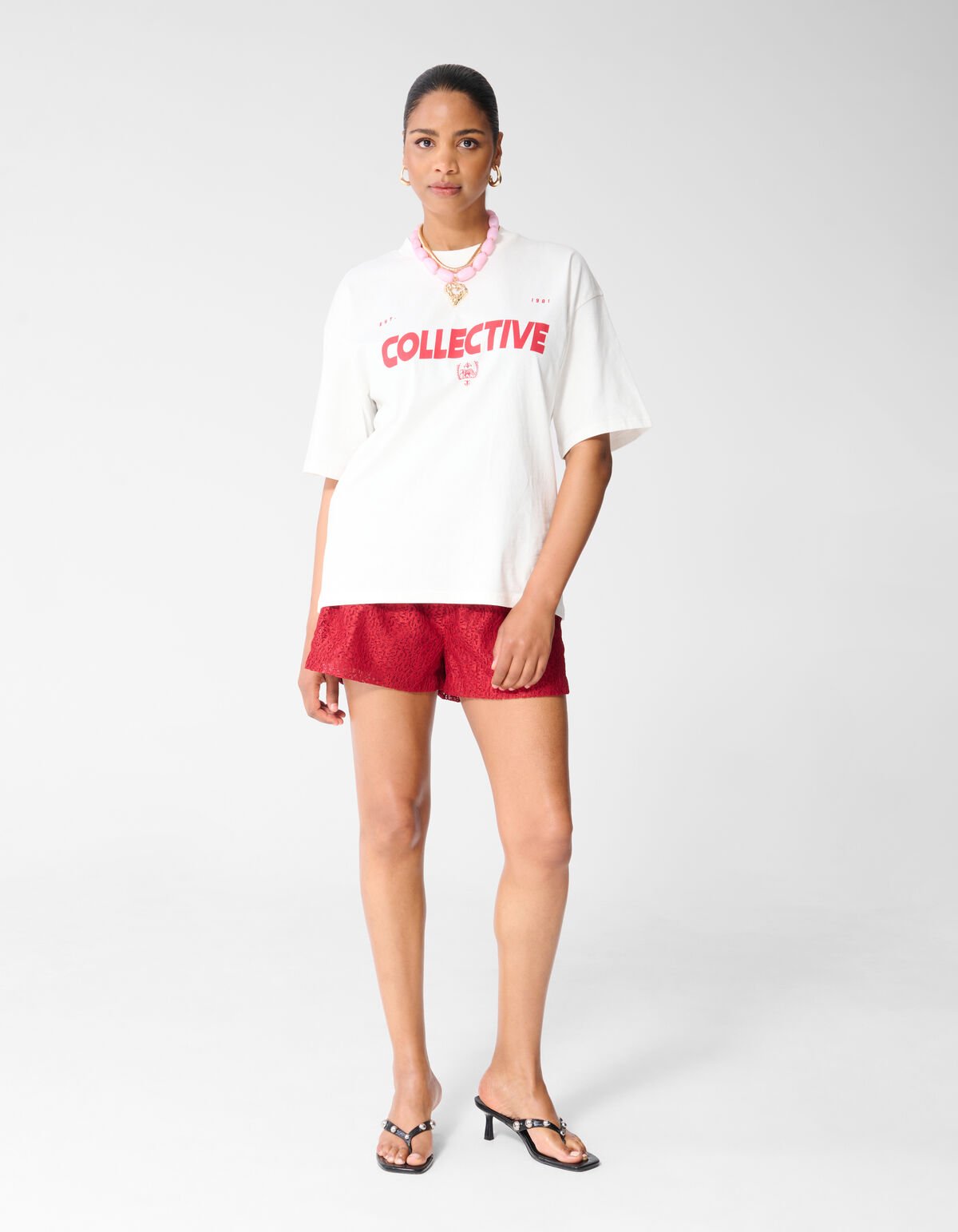 Collective Artwork T-shirt Wit SHOEBY WOMEN