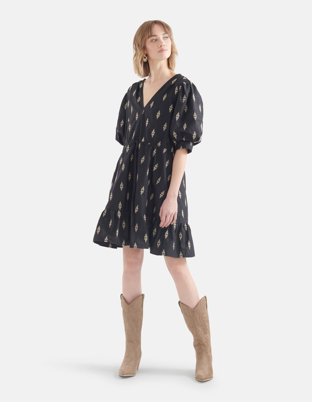 Middelhoge Cowboy Laarzen Taupe SHOEBY SHOES