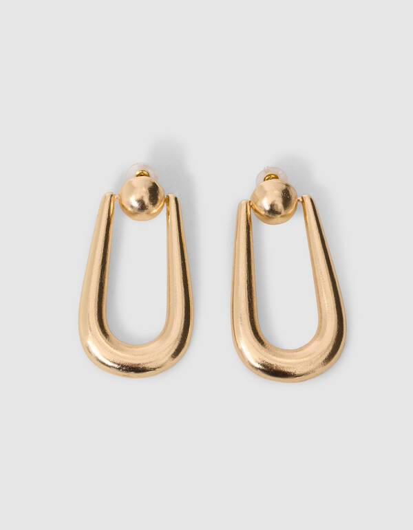 Chunky U-shape Oorbellen Goud SHOEBY ACCESSOIRES