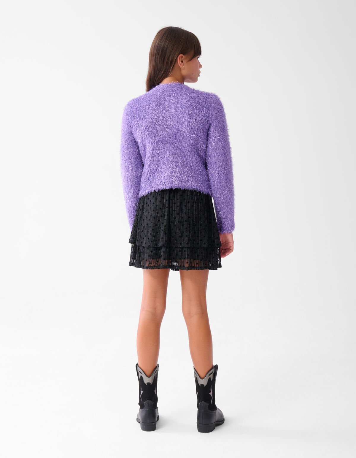 Glitter Mesh Rok Zwart SHOEBY GIRLS