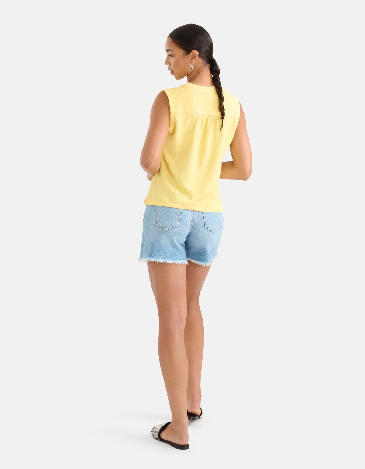 Jacquard Top Geel SHOEBY WOMEN