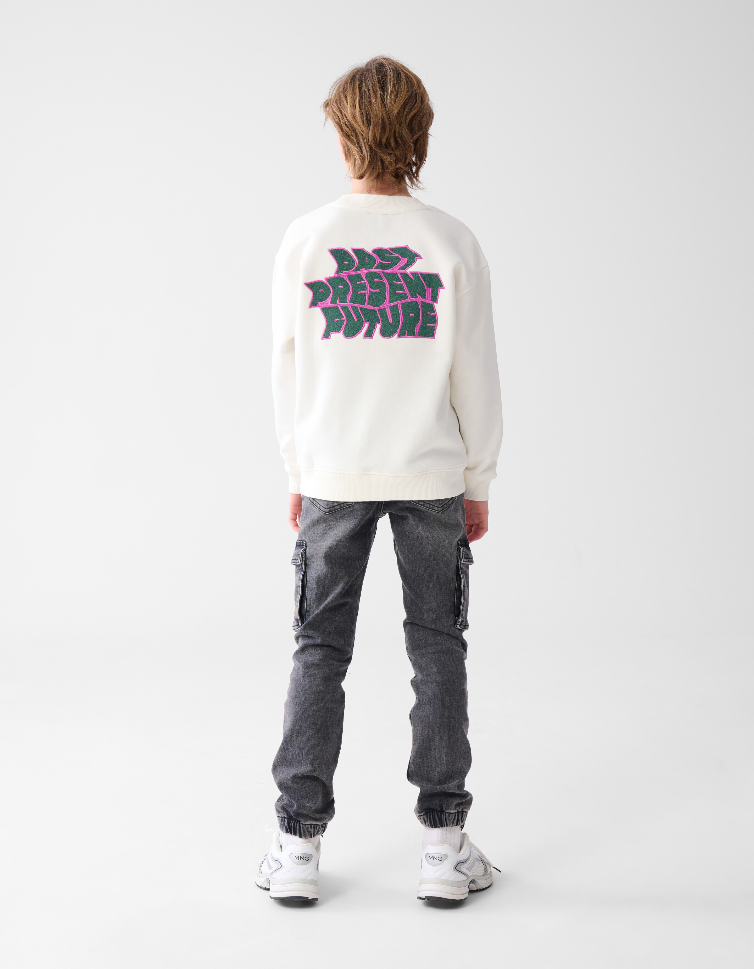 Tekstprint Sweater Gebroken Wit SHOEBY BOYS