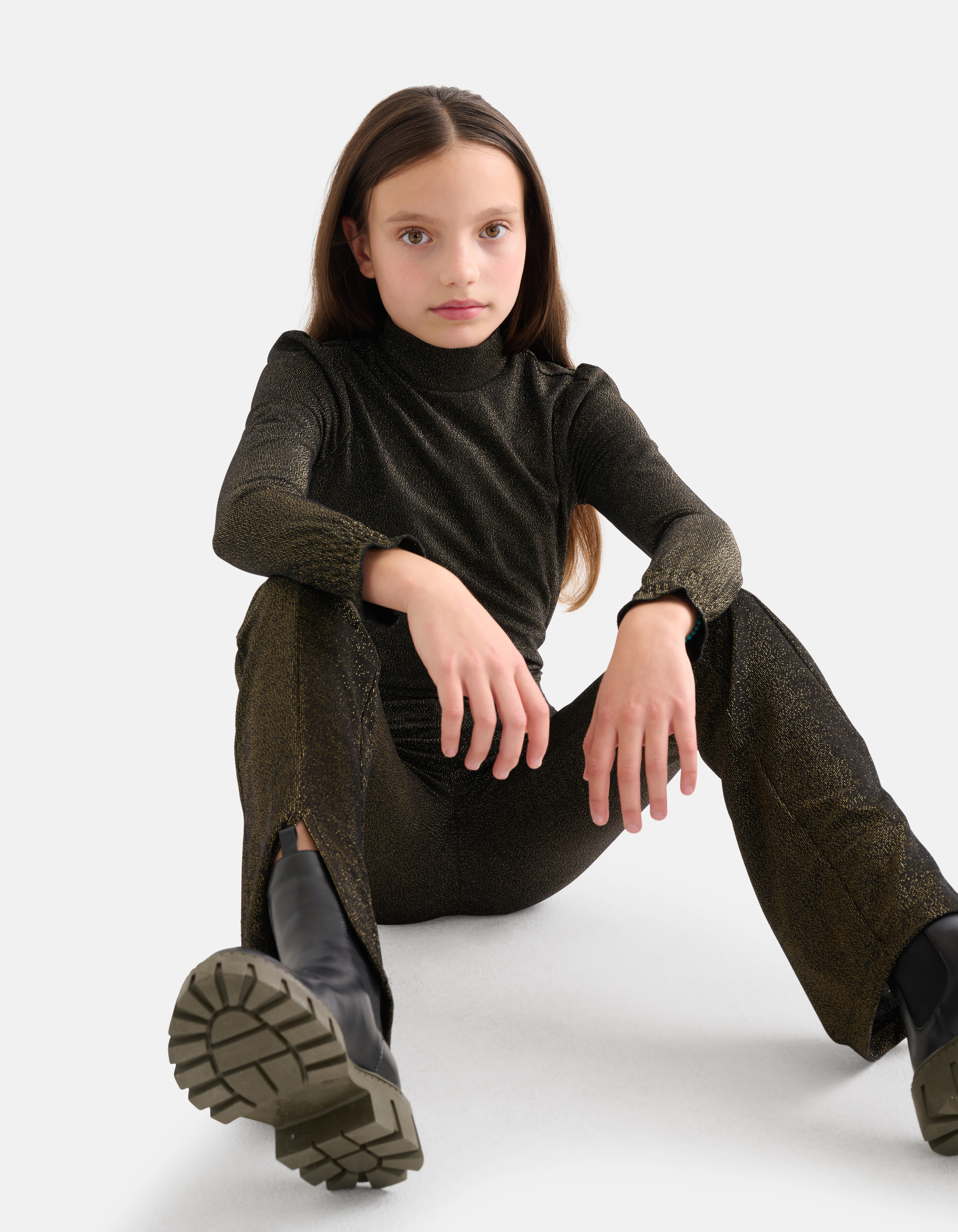 Glitter Flared Broek Goud SHOEBY GIRLS
