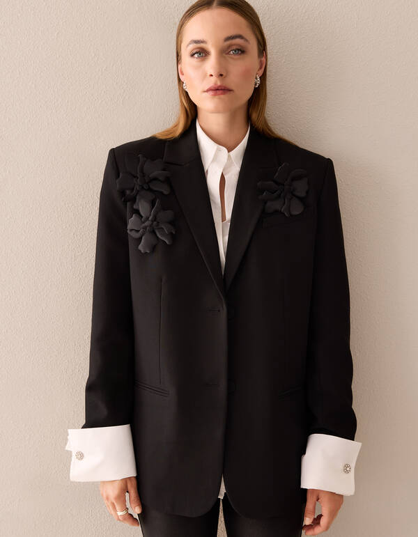 Flower Blazer Zwart By Mieke SHOEBY WOMEN