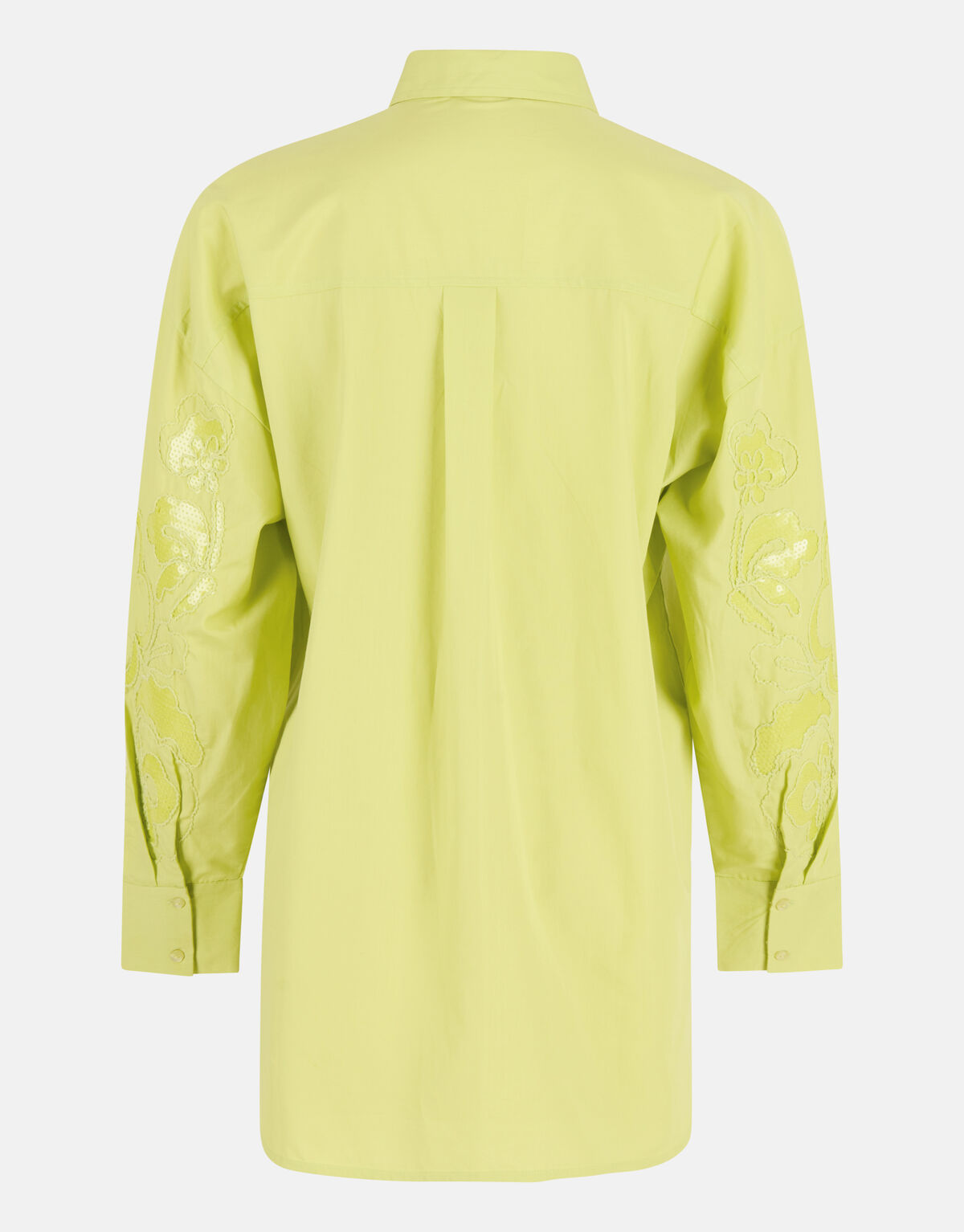 Pailletten Poplin Blouse Limoengroen SHOEBY WOMEN
