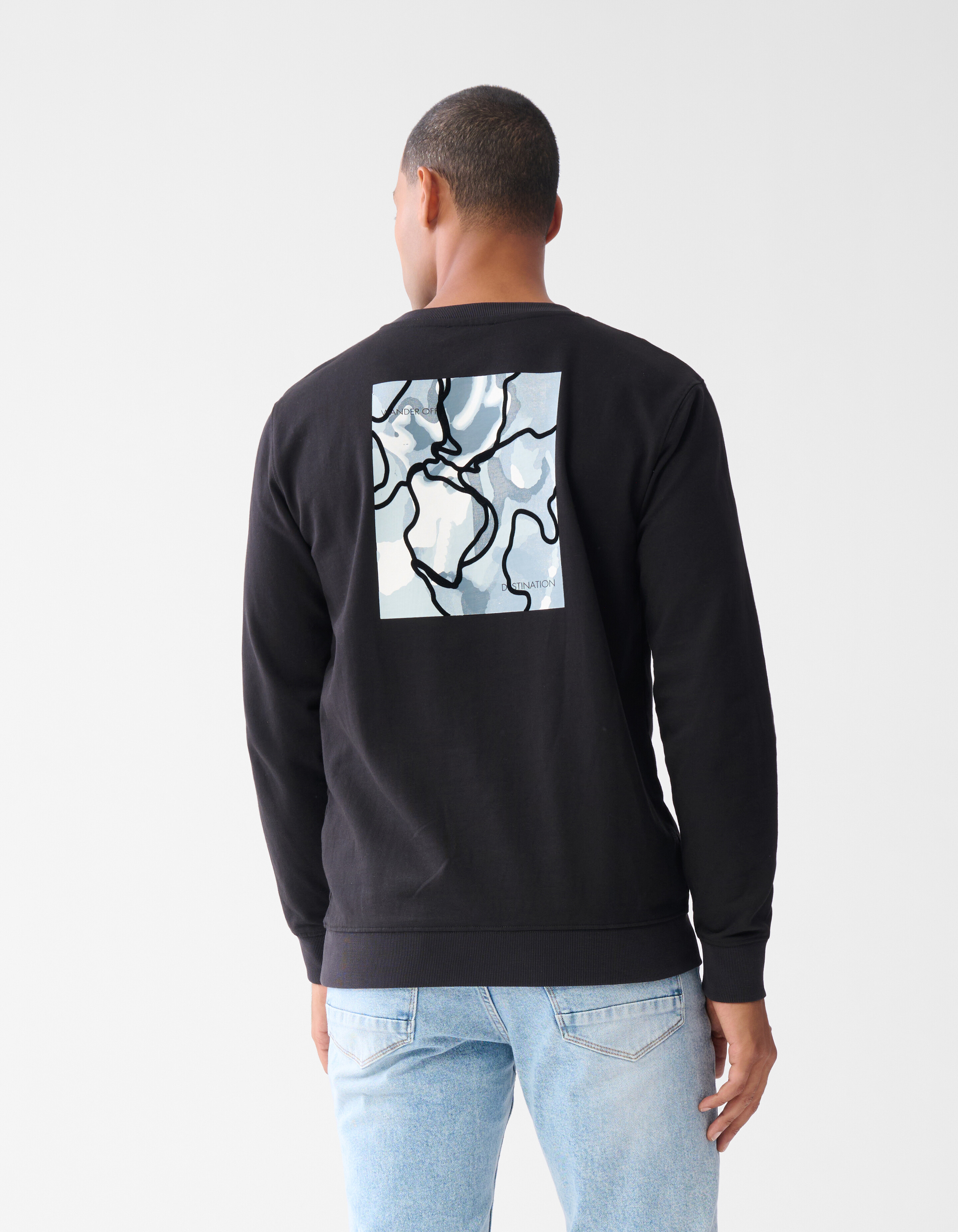 Backprint Sweater Zwart SHOEBY MEN