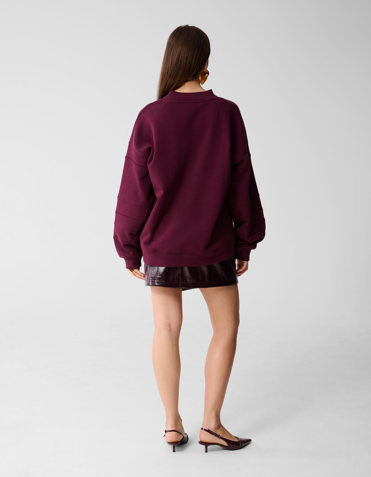 Varsity Logo Sweater Donkerrood SHOEBY WOMEN