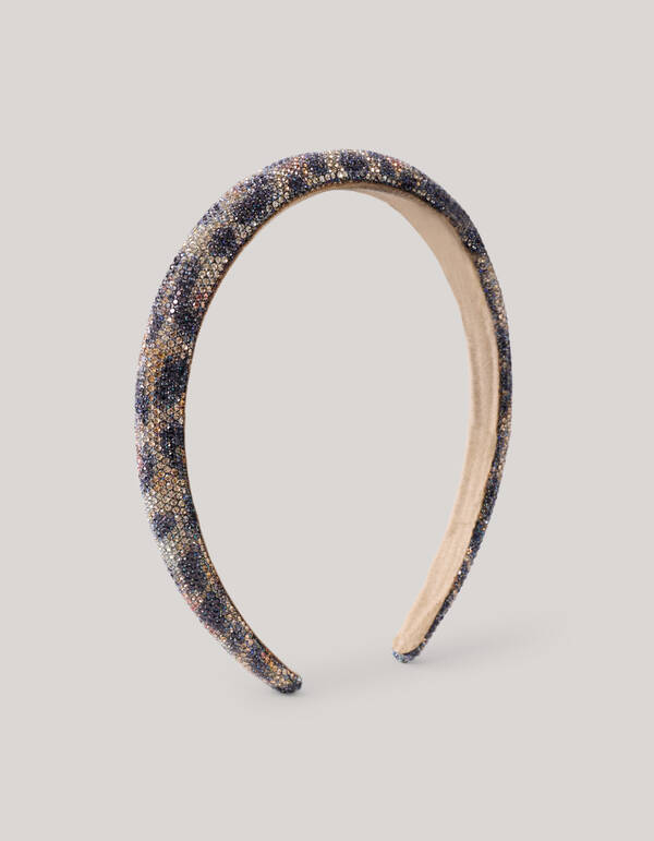 Strass Leopard Haarband Bruin SHOEBY ACCESSOIRES