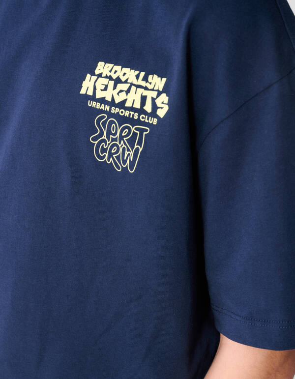 Brooklyn Artwork T-shirt Donkerblauw SHOEBY BOYS
