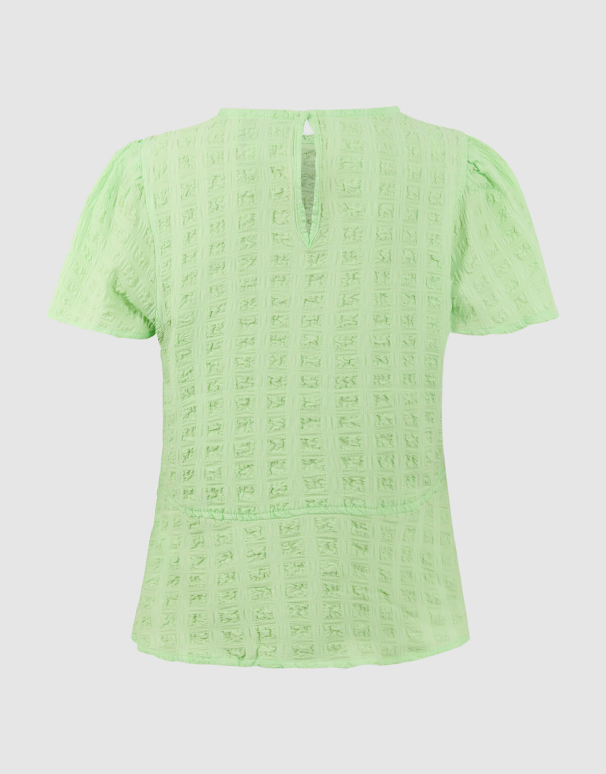 Crinkle Peplum Top Lichtgroen SHOEBY GIRLS