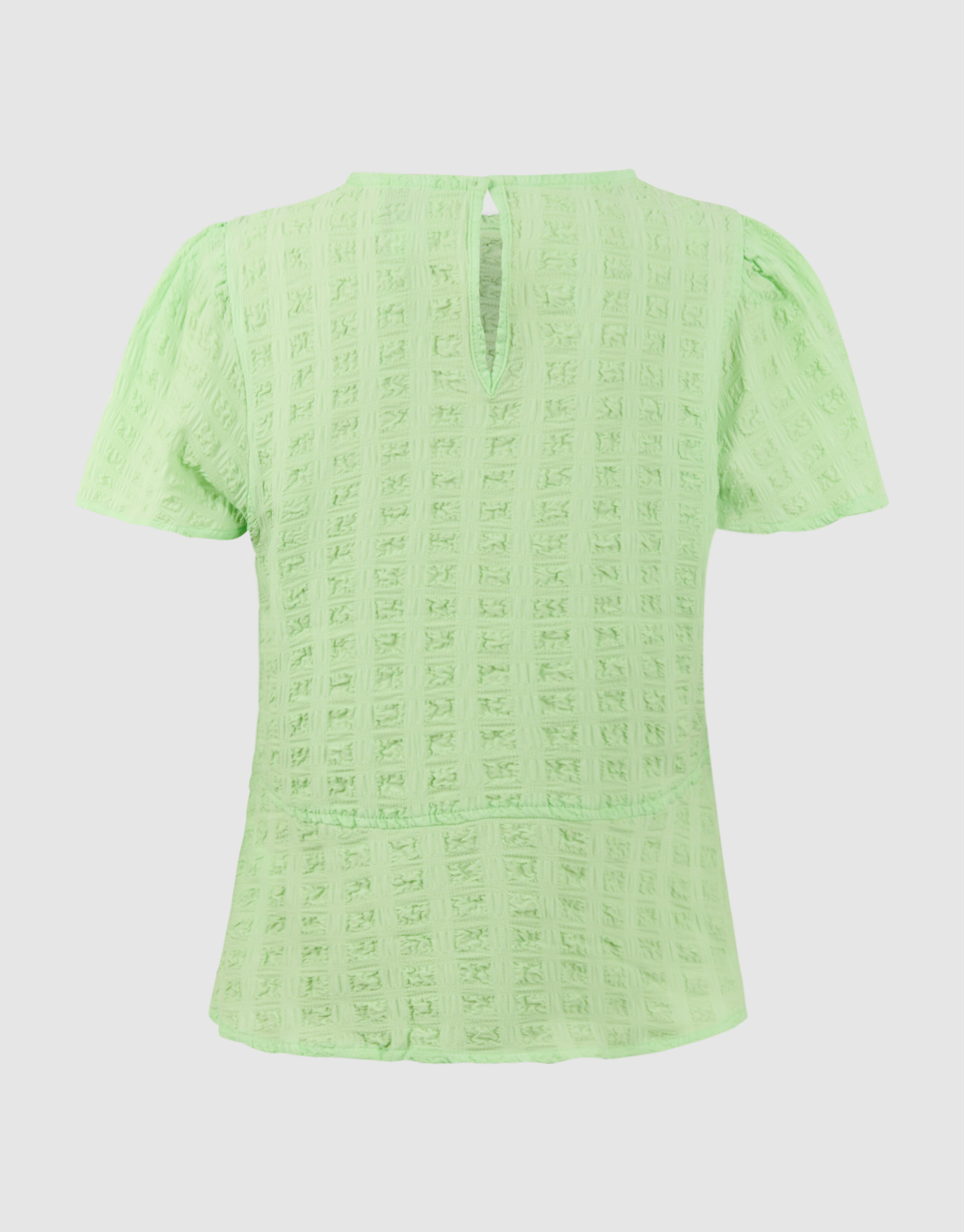 Crinkle Peplum Top Lichtgroen SHOEBY GIRLS