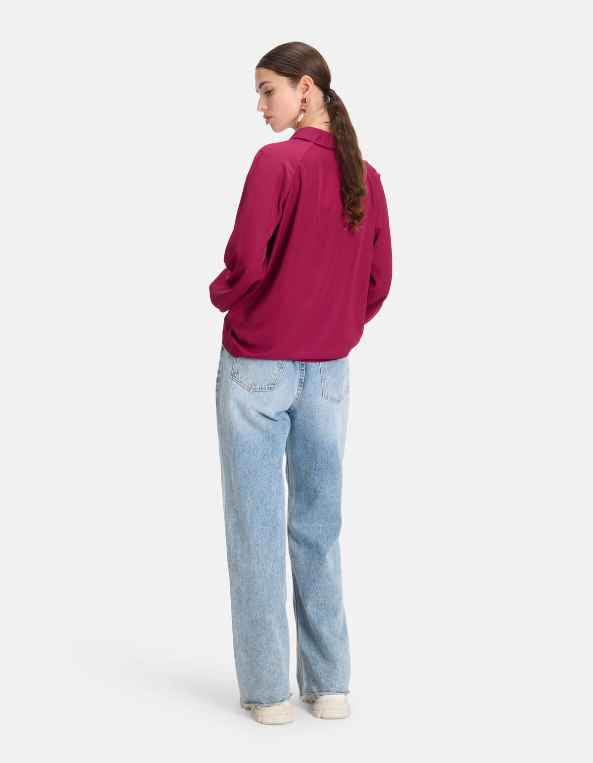 Soepelvallende Blouse Donkerroze SHOEBY WOMEN