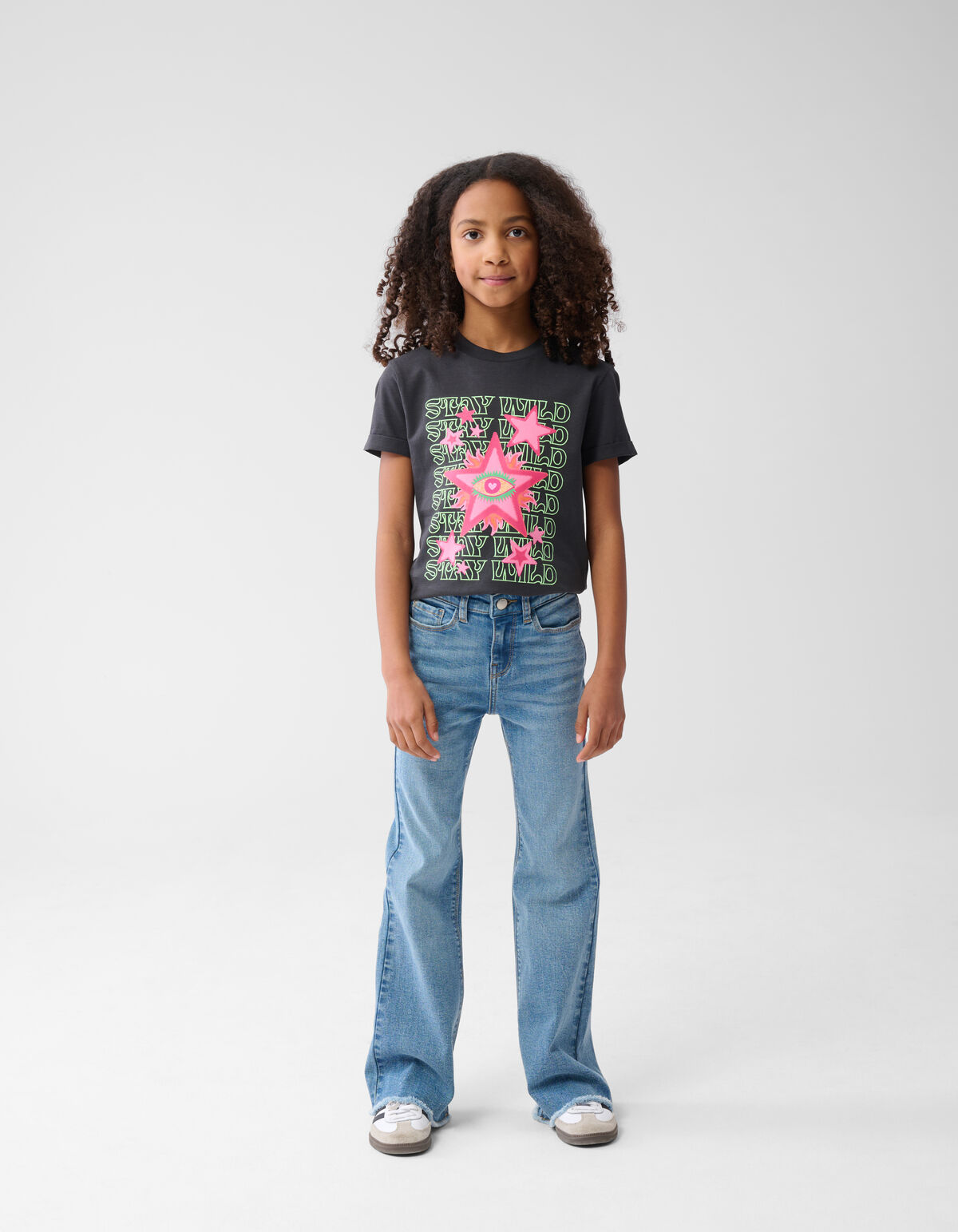 Artwork T-shirt Donkergrijs SHOEBY GIRLS