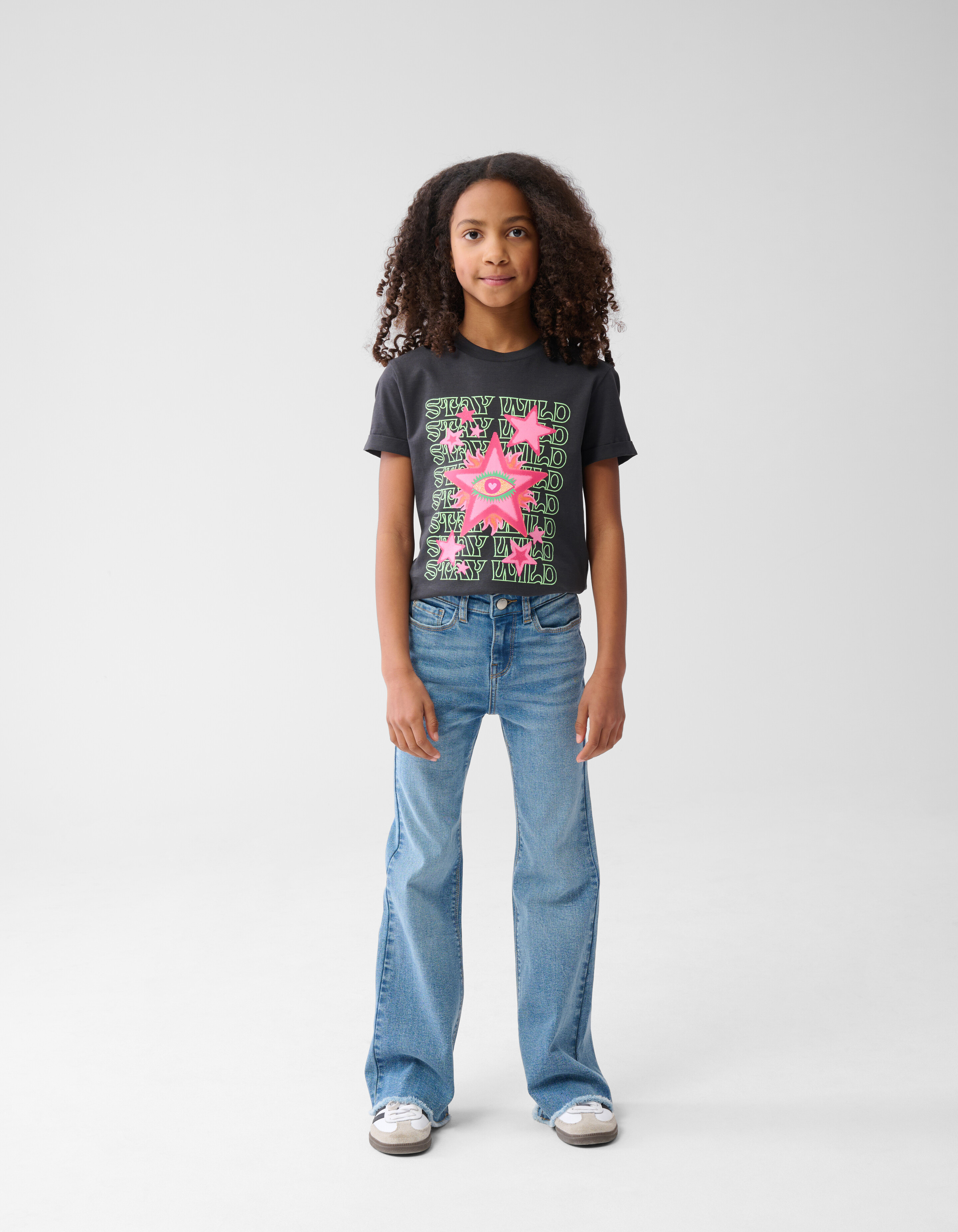 Artwork T-shirt Donkergrijs SHOEBY GIRLS
