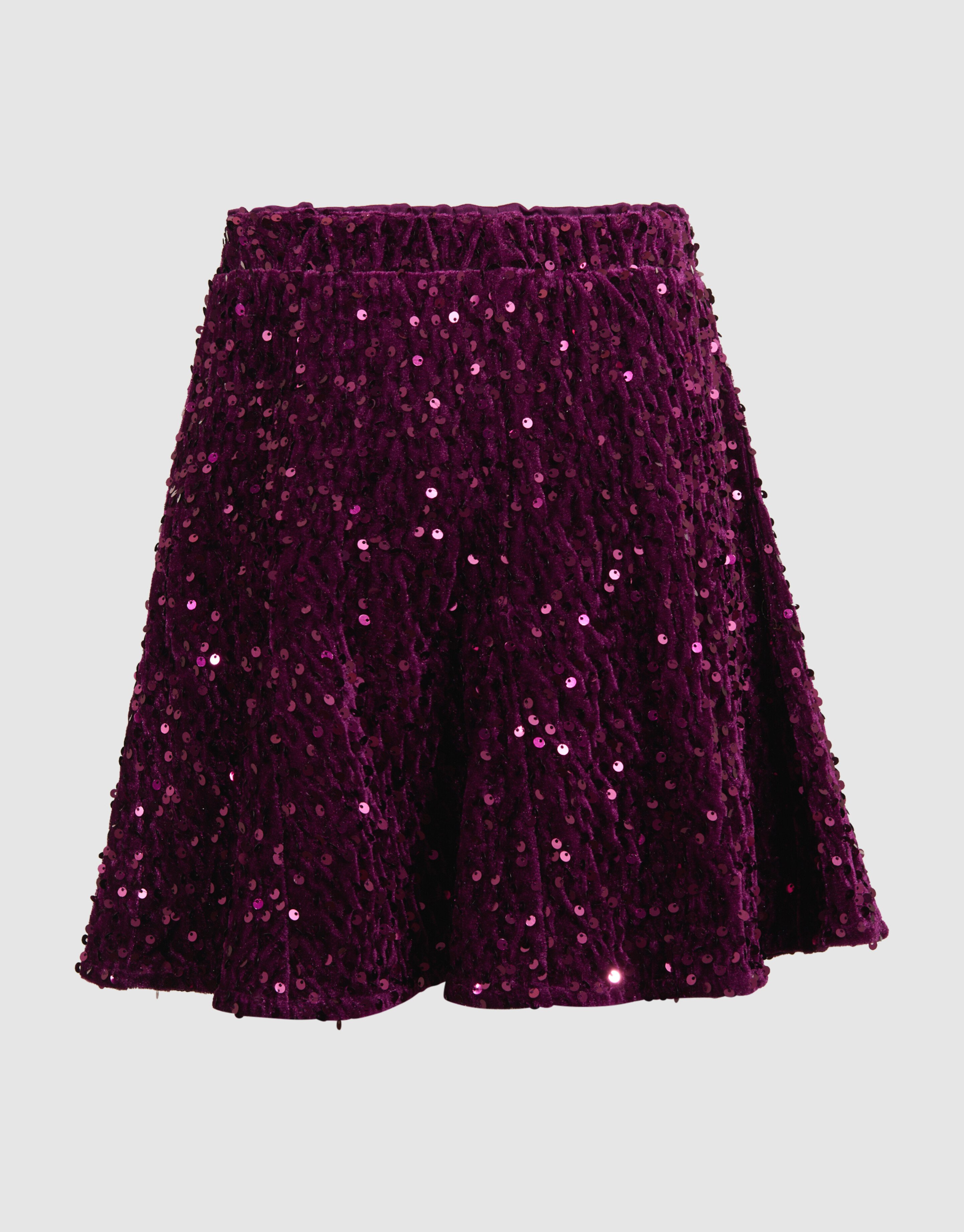 Sequin Mini Rok Donkerroze SHOEBY GIRLS