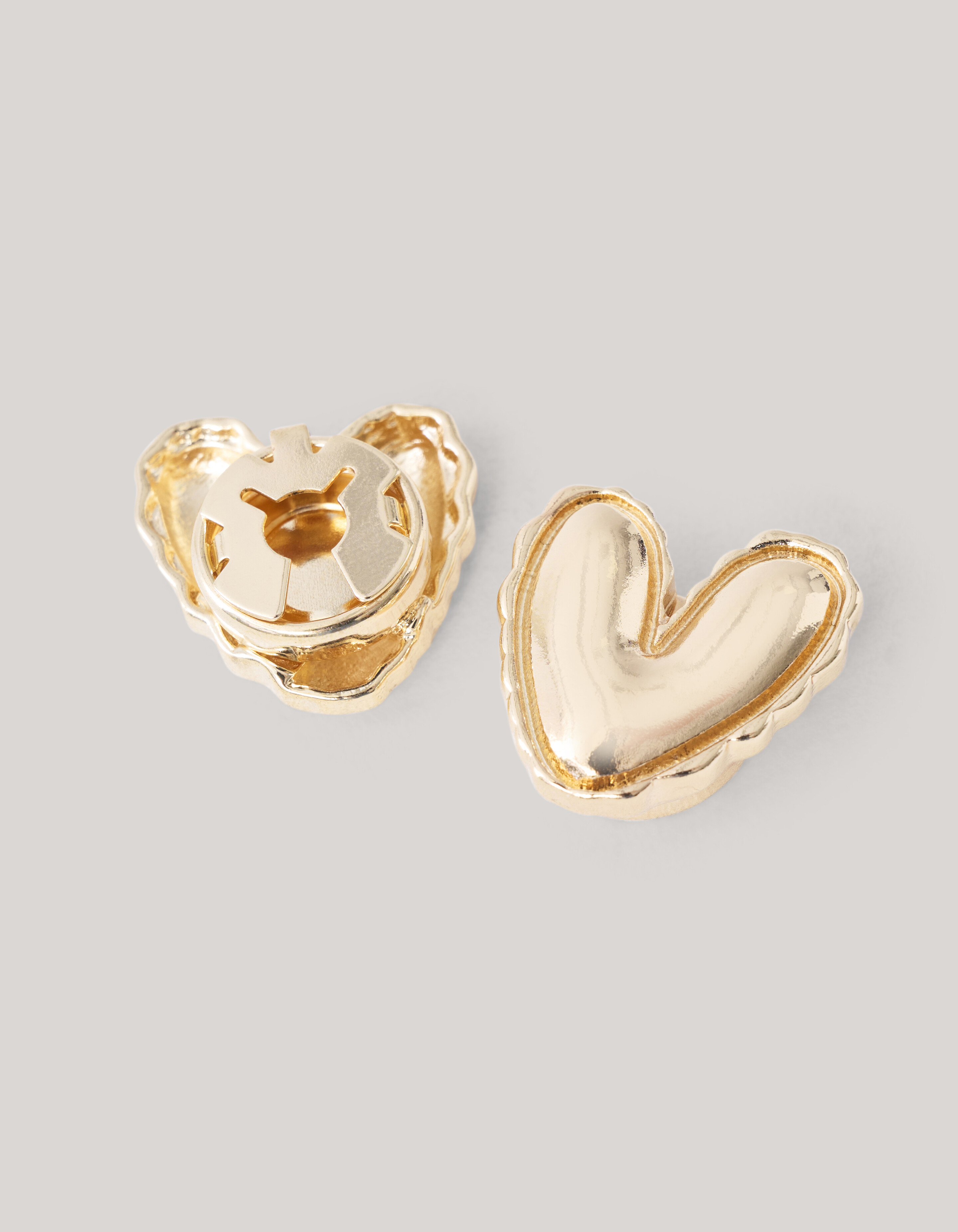 Heart Knopen Clips Goud SHOEBY ACCESSOIRES