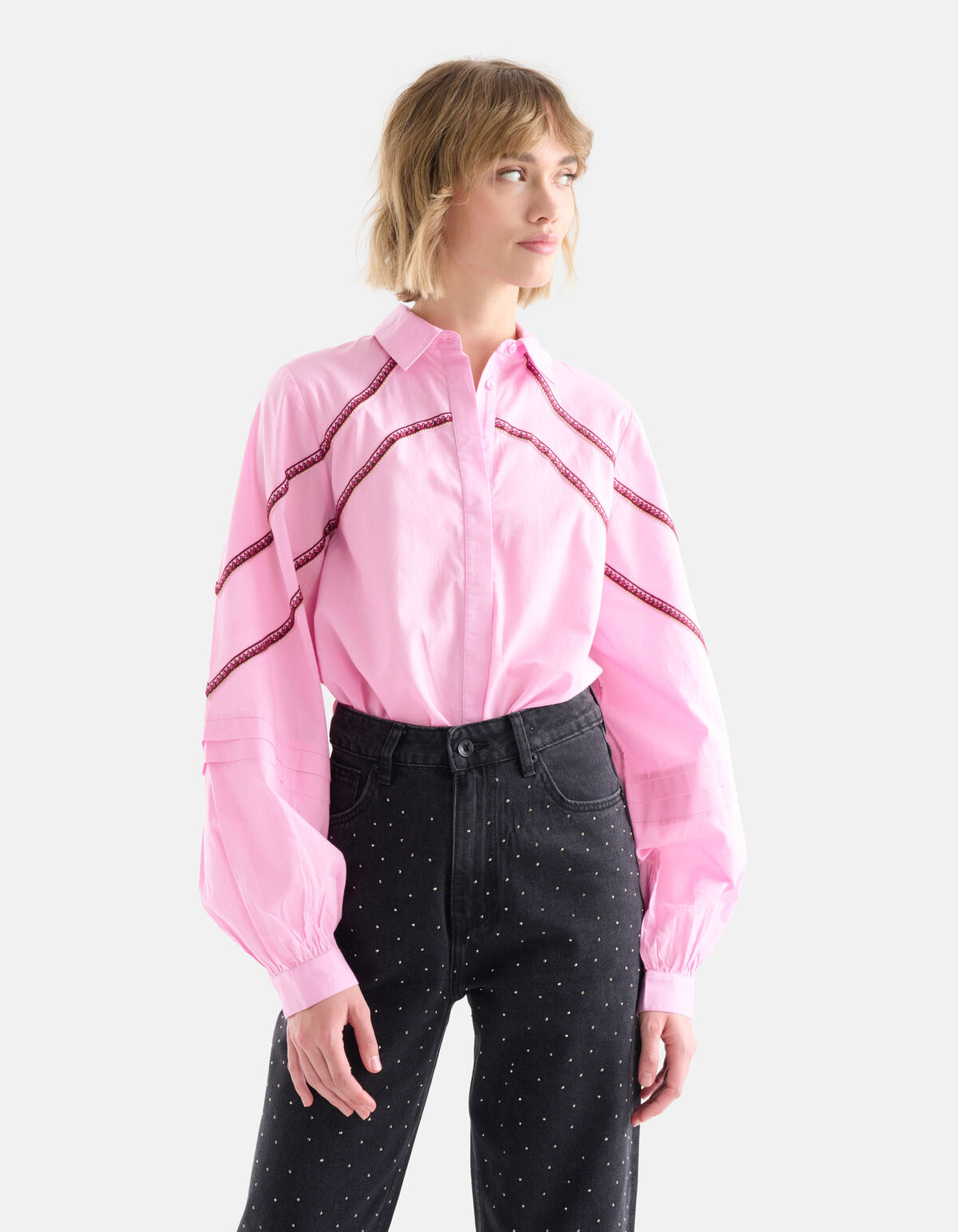 Contrast Tape Blouse SHOEBY WOMEN