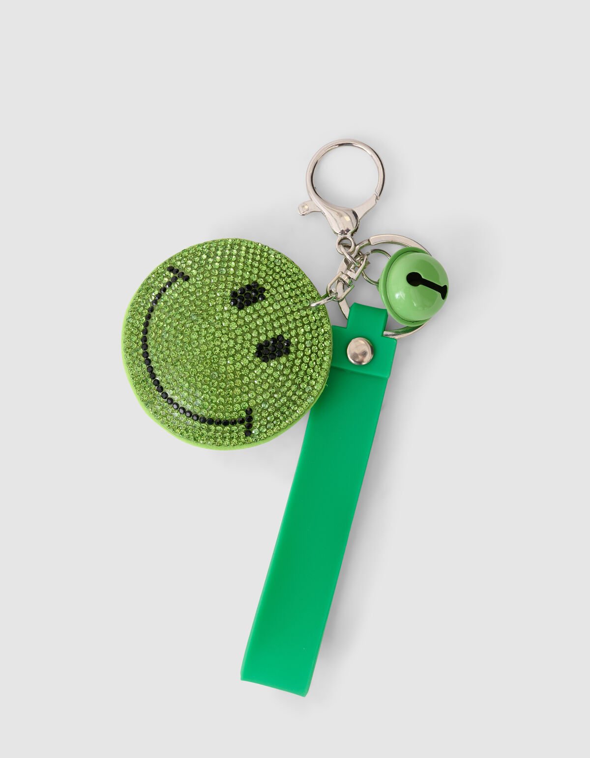 Strass Smile Sleutelhanger Groen SHOEBY ACCESSOIRES