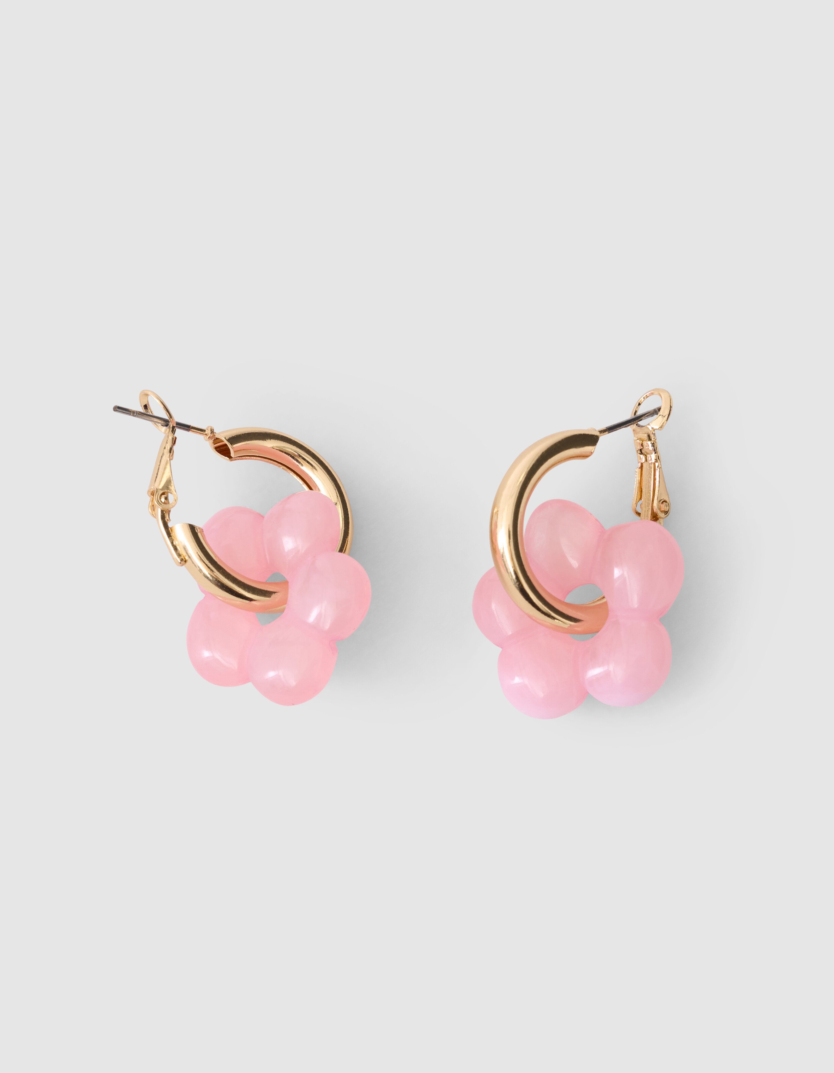 Flower Hoop Oorbellen Lichtroze SHOEBY ACCESSOIRES