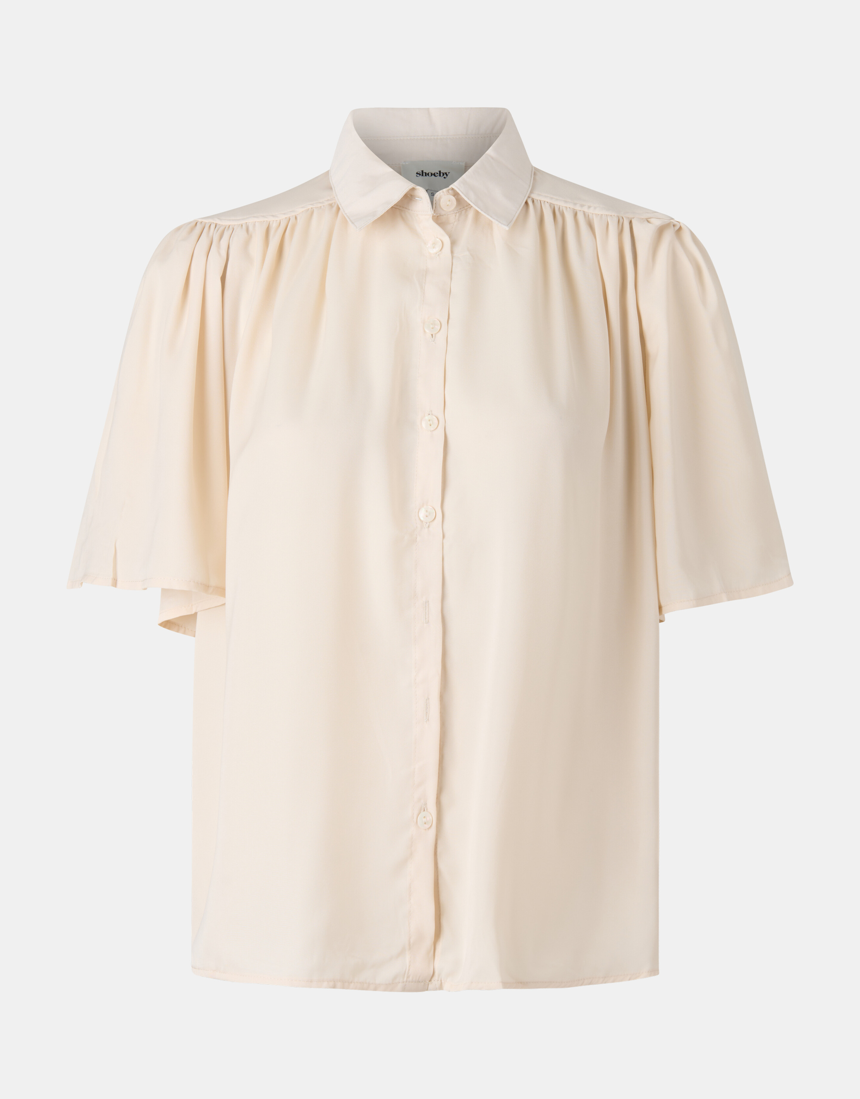 Oversized Satijnen Blouse Beige SHOEBY WOMEN