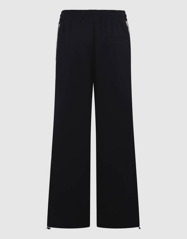 Sporty Lace Wide Leg Broek Zwart SHOEBY WOMEN