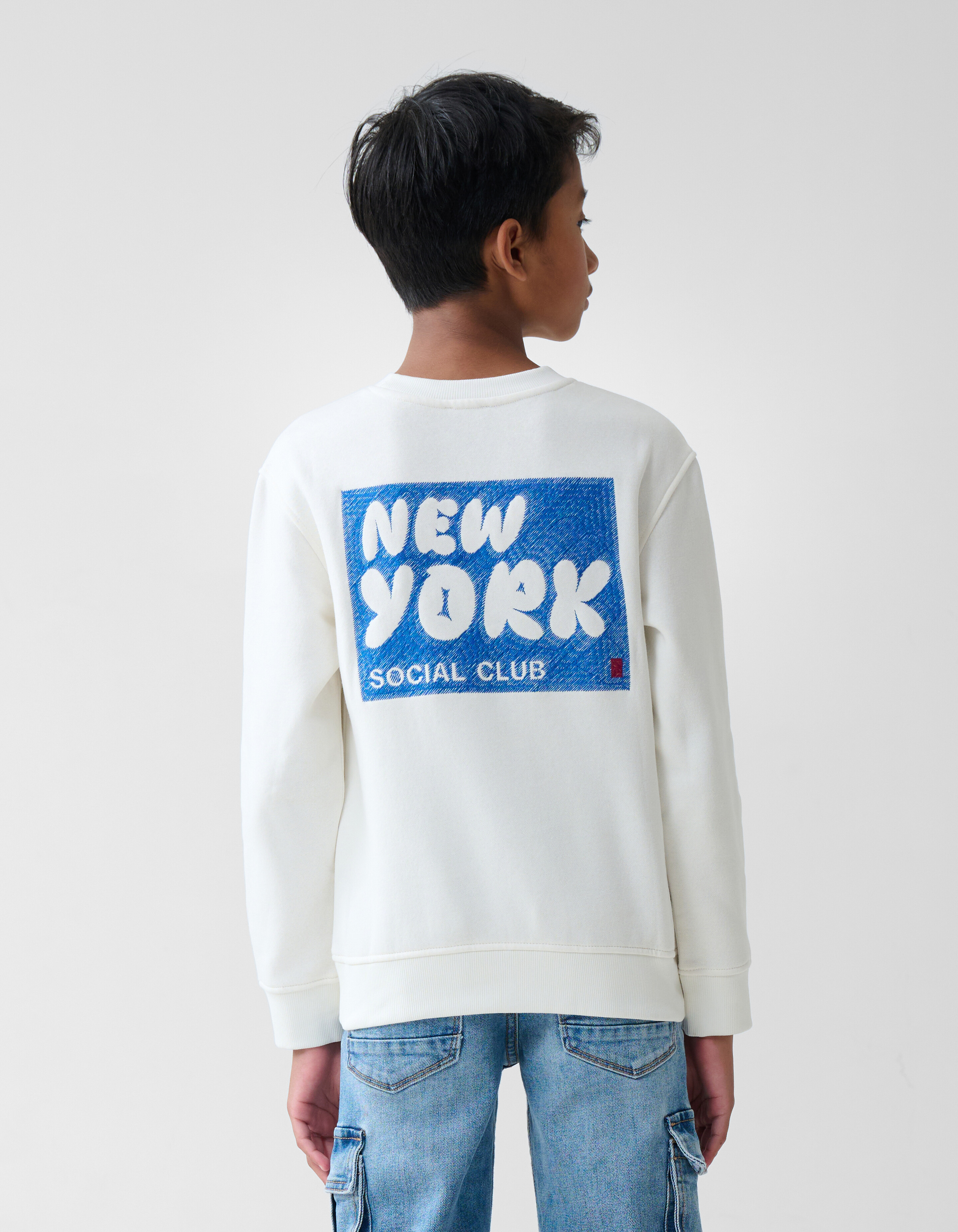 Artwork Sweater Gebroken Wit SHOEBY BOYS
