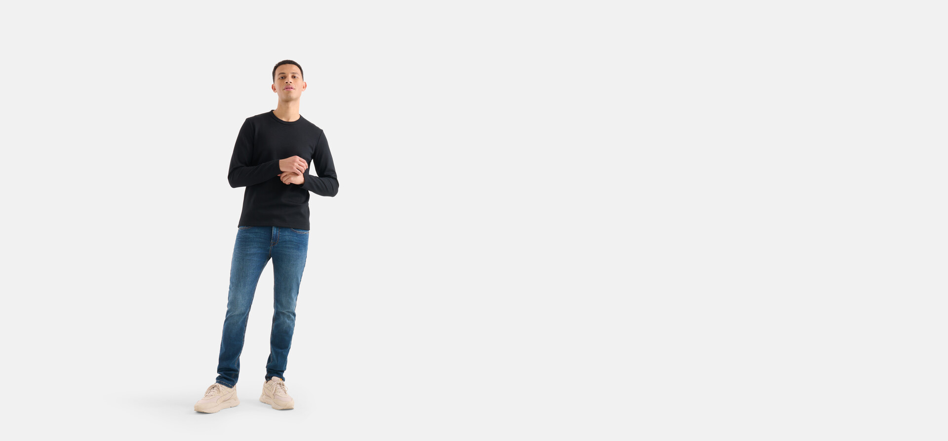 Slim Fit Jog Jeans Donkerblauw L34 Refill
