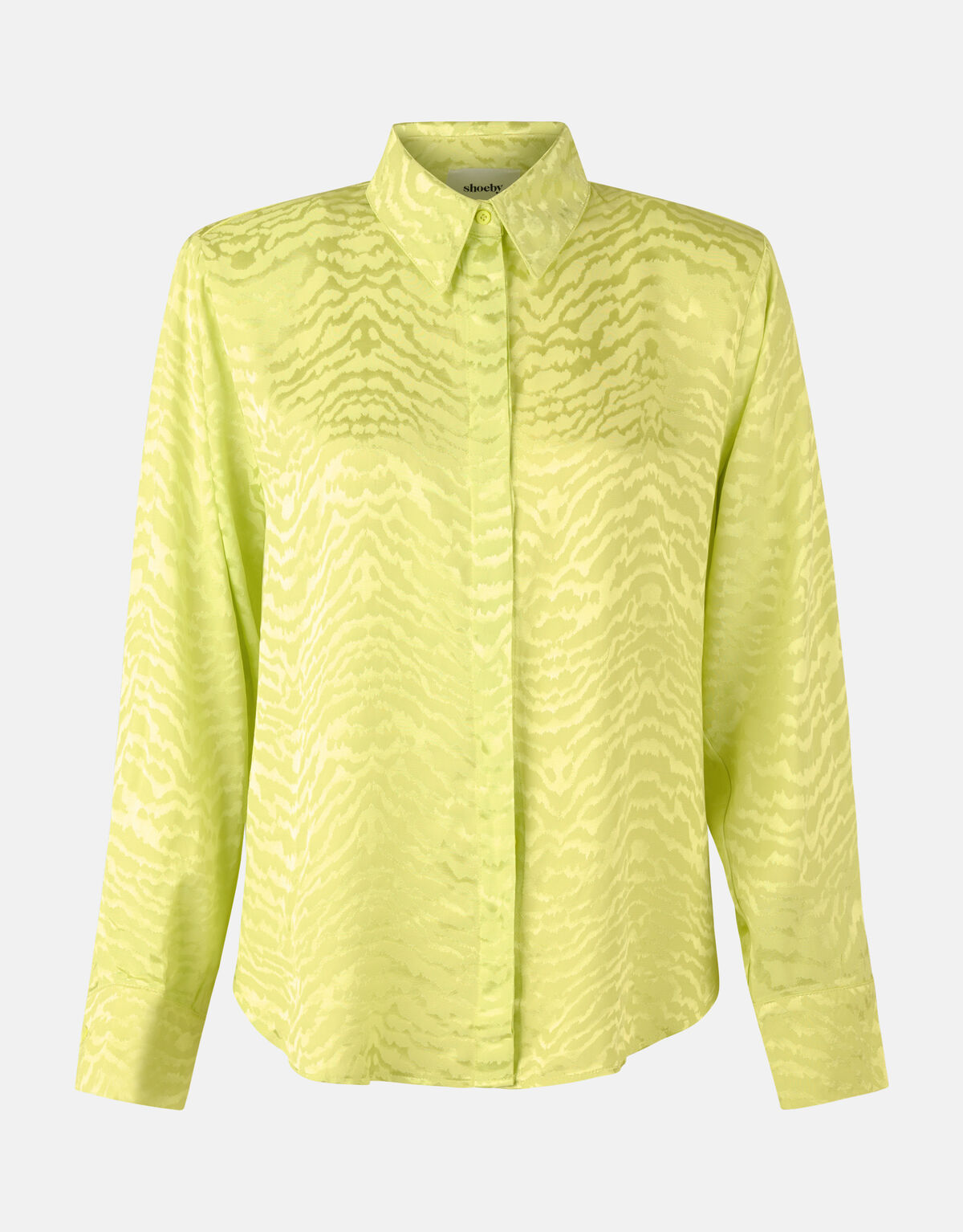 Jacquard Blouse Limoen Groen SHOEBY WOMEN