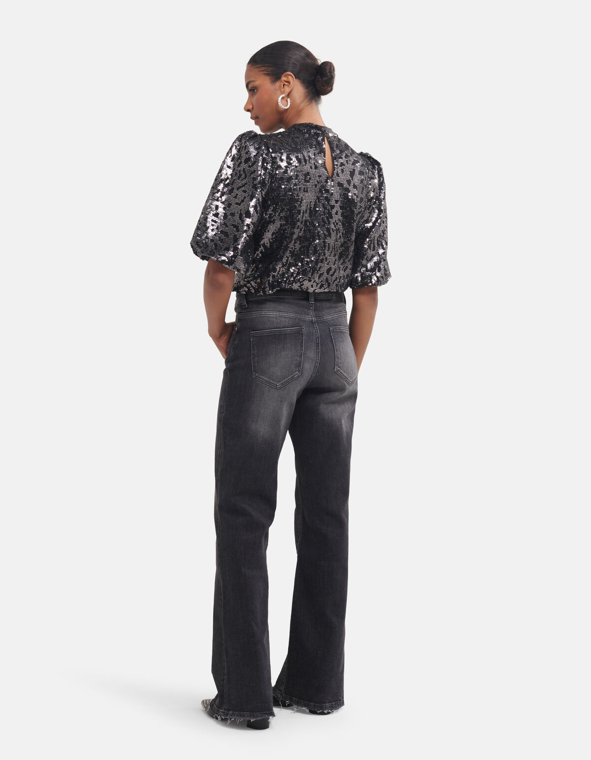 Wide Leg Jeans Donkergrijs By Fred SHOEBY WOMEN