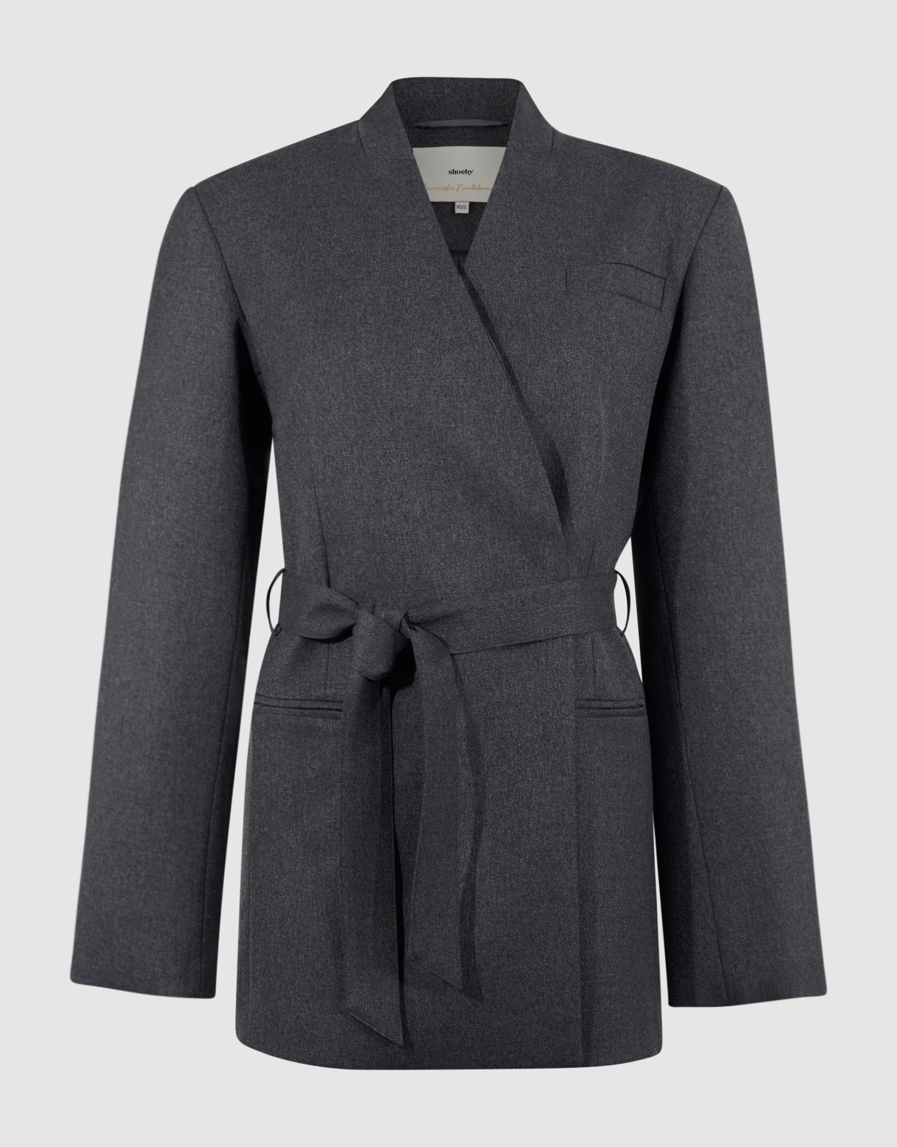 Oversized Wrap Blazer Donkergrijs By Lonneke SHOEBY WOMEN