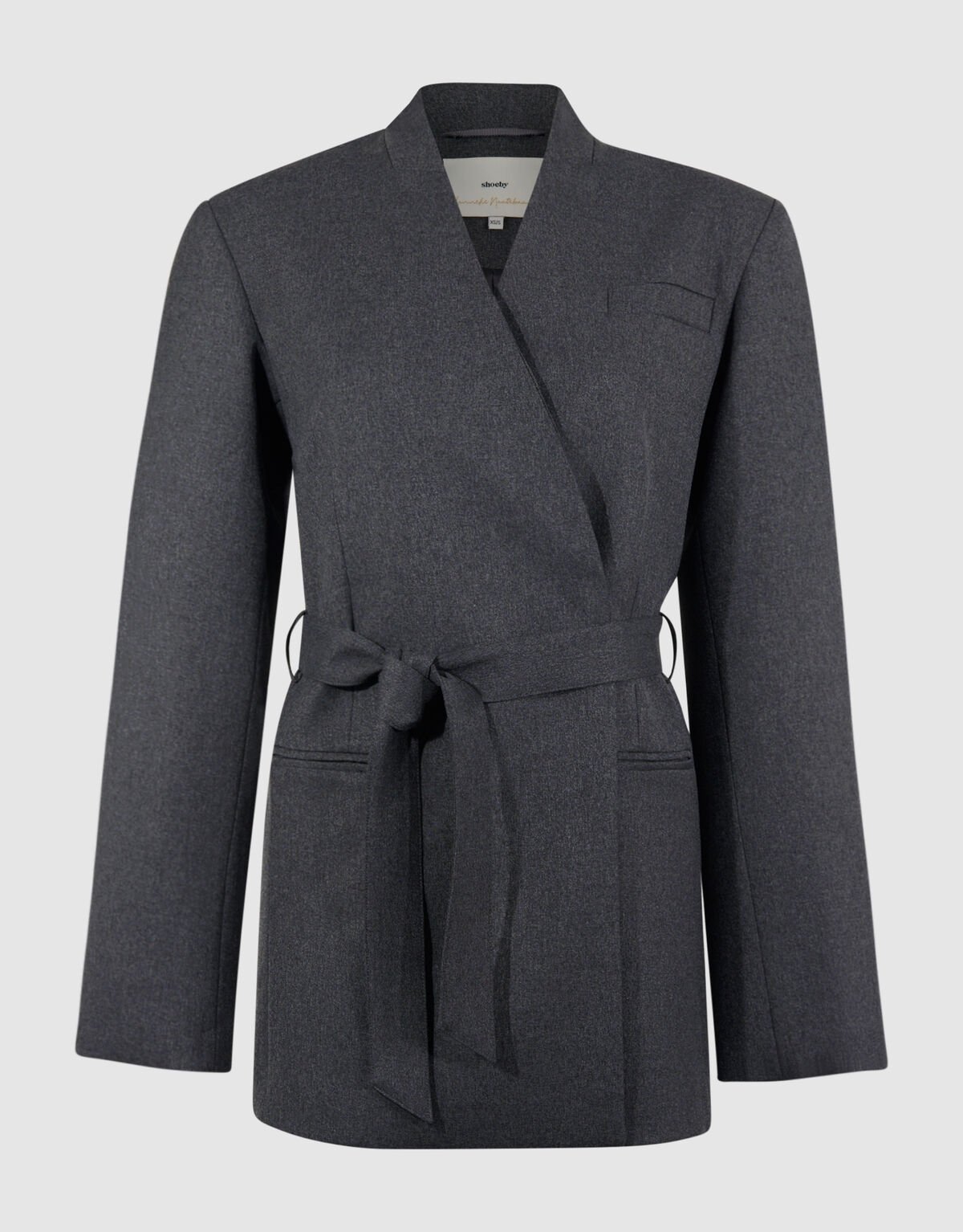 Oversized Wrap Blazer Donkergrijs By Lonneke SHOEBY WOMEN