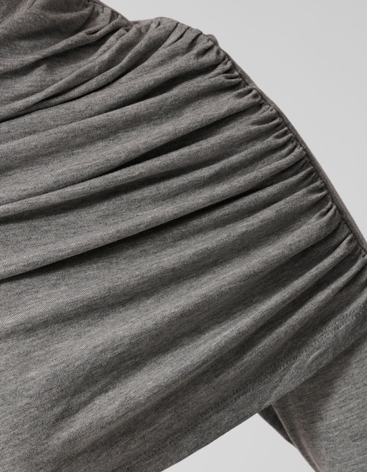 Gedrappeerde Longsleeve Top Grijs By Anna SHOEBY WOMEN