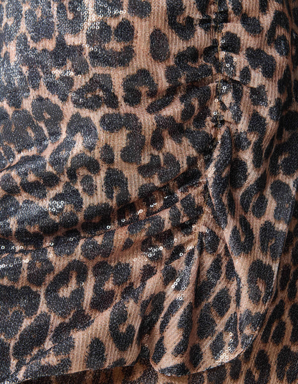 Leopard Sequin Mini Rok Bruin SHOEBY WOMEN